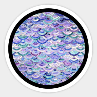 Marble Mosaic in Amethyst and Lapis Lazuli Sticker